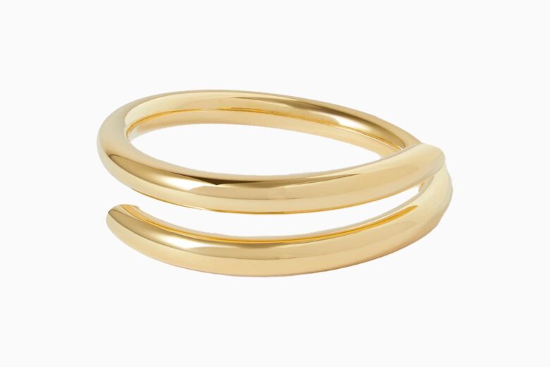 best bracelets women jennifer fisher single coil gold plated bangle review - Luxe Digital