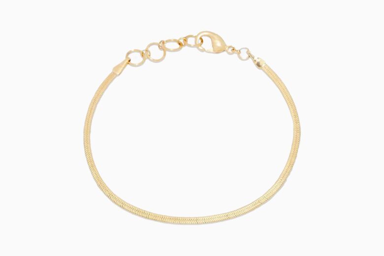 best bracelets women oliver cabell herringbone bracelet gold review - Luxe Digital