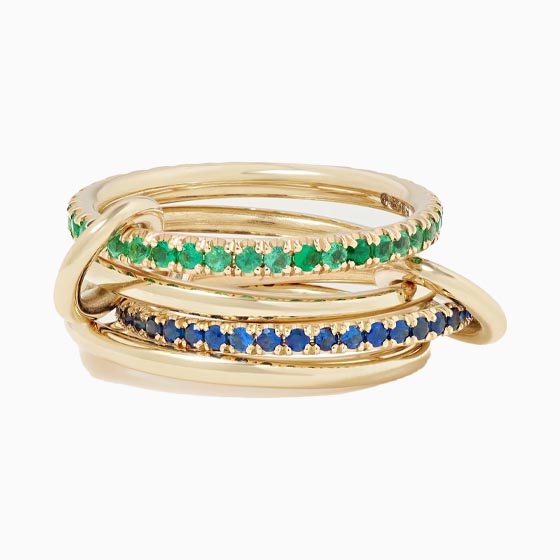 best jewelry brands sonny emerald and sapphire ring - Luxe Digital
