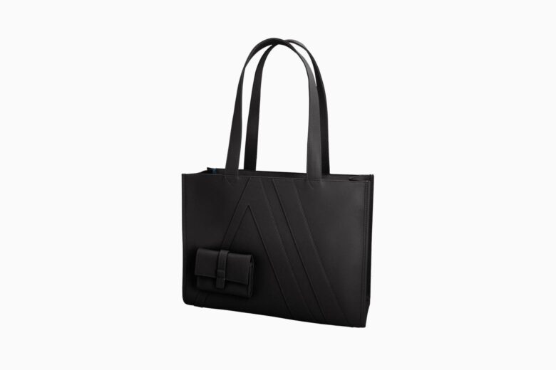 best travel tote bags kaai midi helix grain black - Luxe Digital
