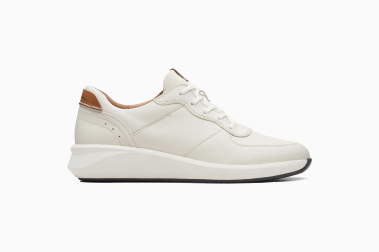 best white sneakers women clarks un - Luxe Digital