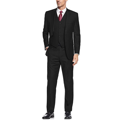 black tie men three piece suit - Luxe Digital