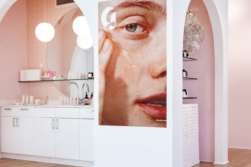 Glossier store how digital native luxury brands open physical retail stores - Luxe Digital