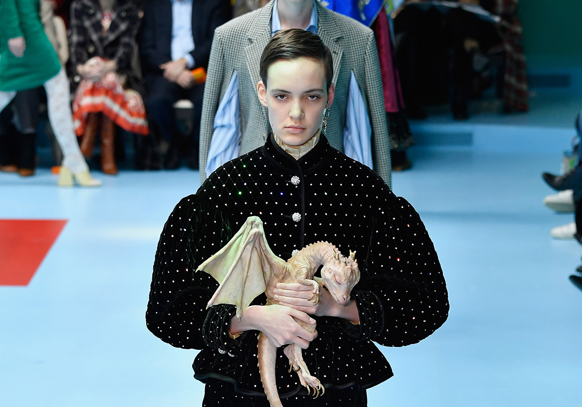 Gucci baby dragons Milan Fashion Week Luxe Digital luxury fashion Millennials