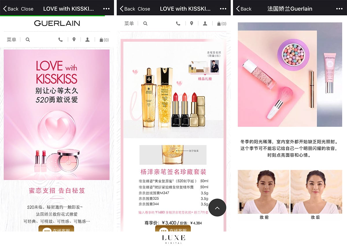 Luxe Digital luxury China WeChat Guerlain mini-program