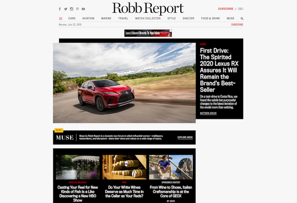 best luxury magazine Robb Report - Luxe Digital