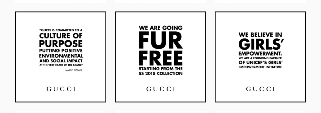 Gucci conscious values Luxe Digital luxury fashion Millennials
